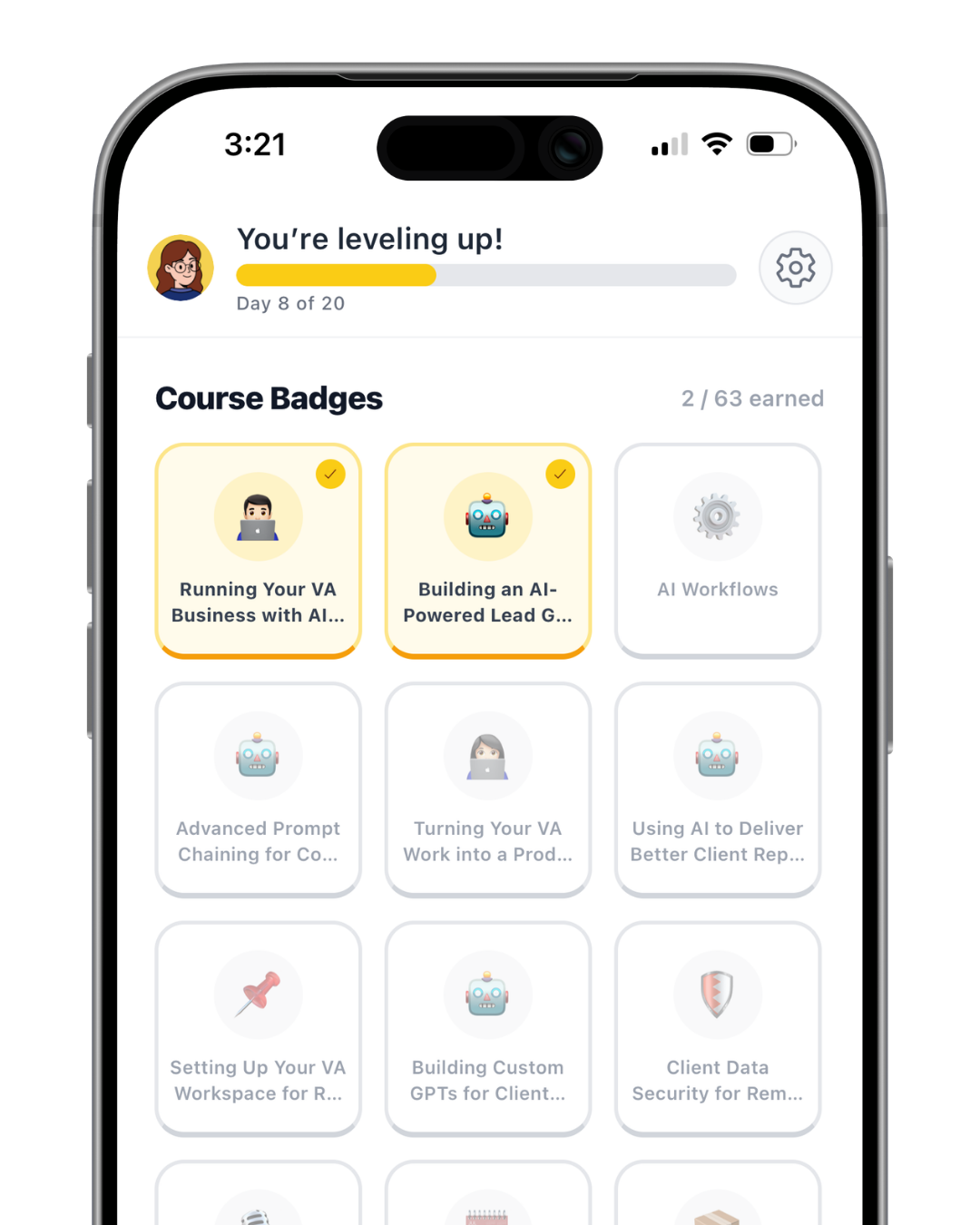 Build the habit with daily streaks