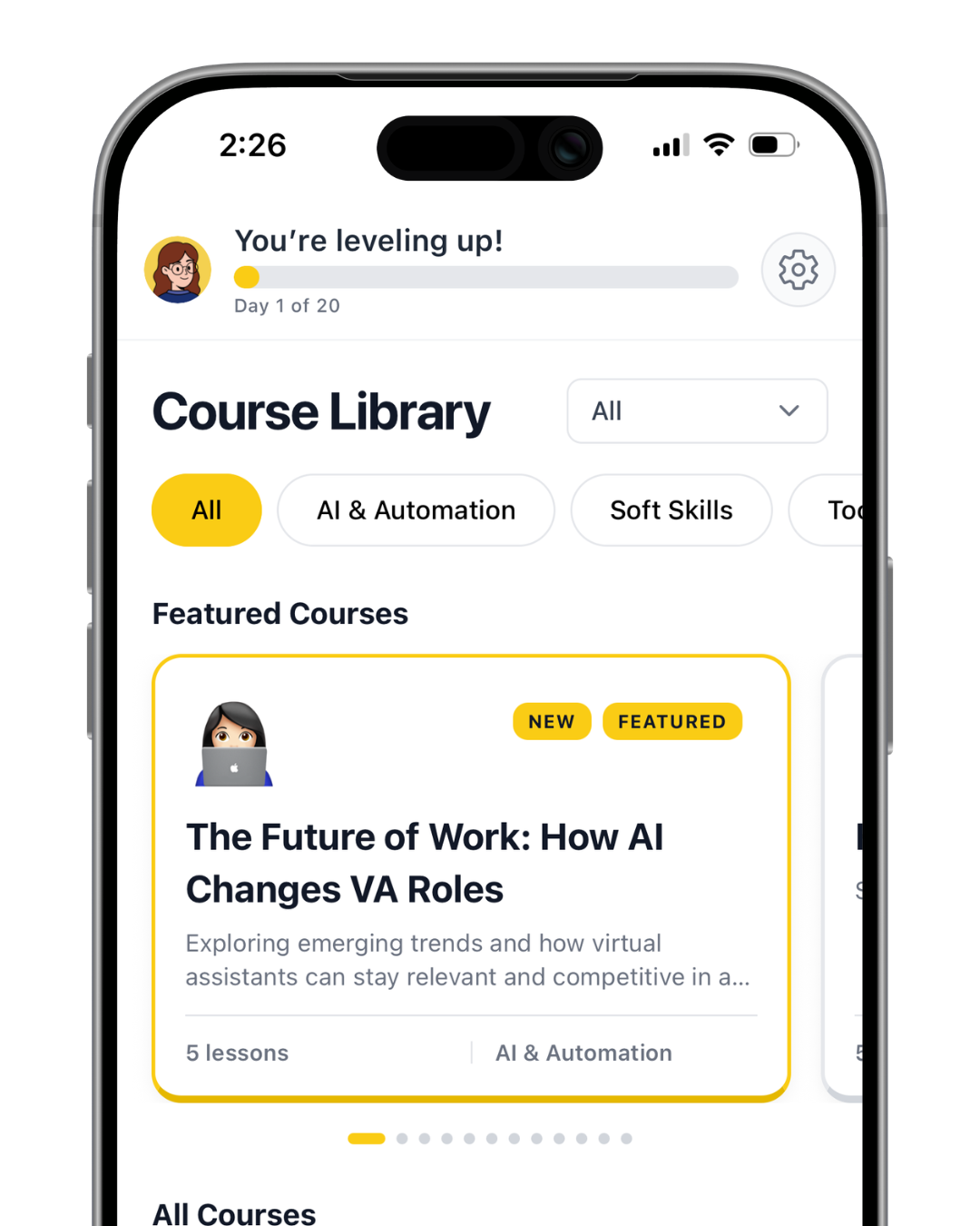 Growing course library